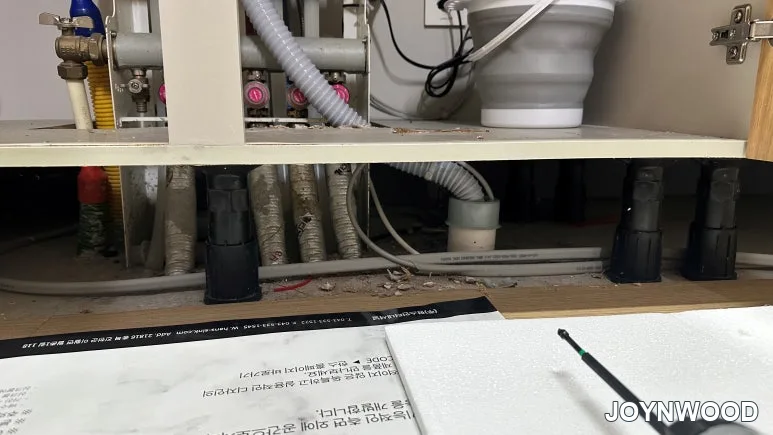 싱크대 하부 보수작업과 싱크볼 교체작업 후기 · 현장 사진