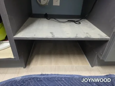 상주 무양동 로봇청소기장 리폼, 태왕아너스 로보락 S10 직배수 맞춤 공간 제작 · 현장 사진