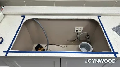 경산 설거지통 교체, 상판 절단 후 사각씽크볼 새로 설치하기 · 현장 사진